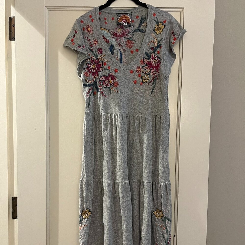 Johnny Was Embroidered Dress XS